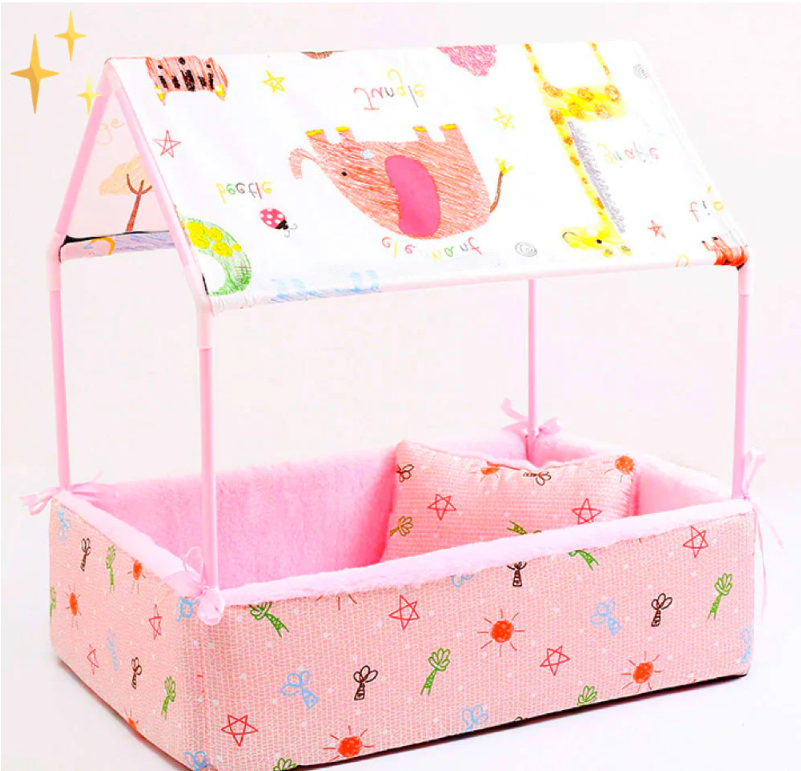 Gemütliche Fleece-Schlafmatte mit Dach und Kissen – Furniture Protection