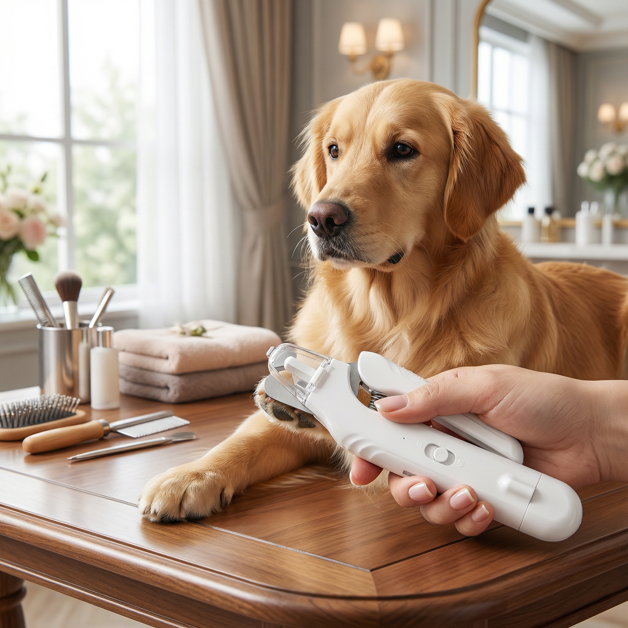 2-in-1 Professional Dog Nail Clipper & Grinder – Ultra-Quiet & Rechargeable