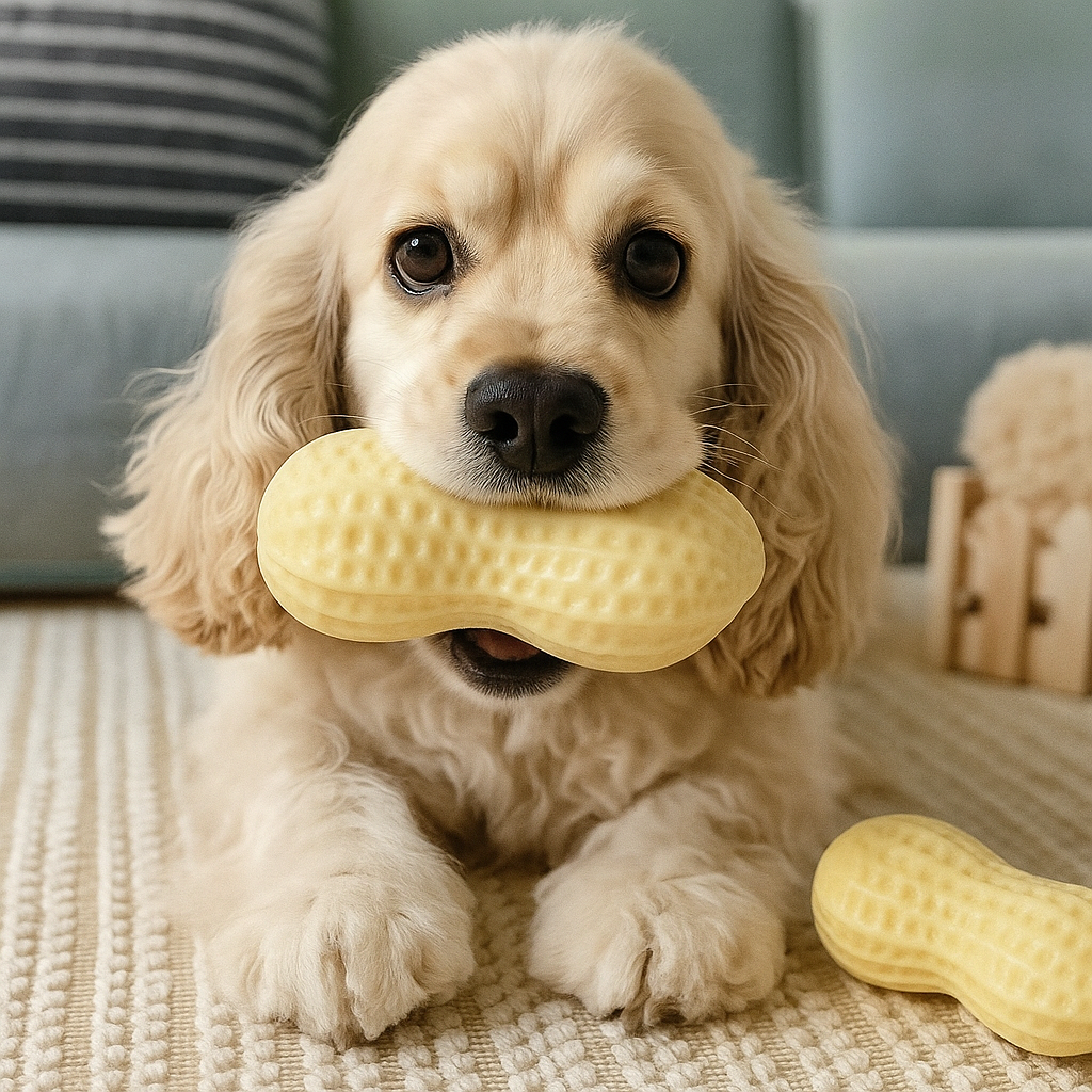 Durable squeaky peanut chew toy for dogs – Chew Toys