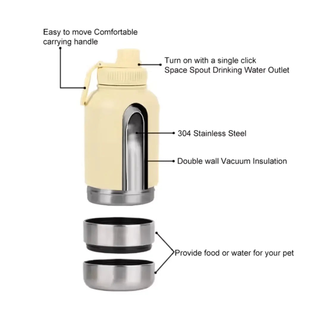 3-in-1 Stainless Steel Pet Bottle