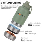 3-in-1 Stainless Steel Pet Bottle