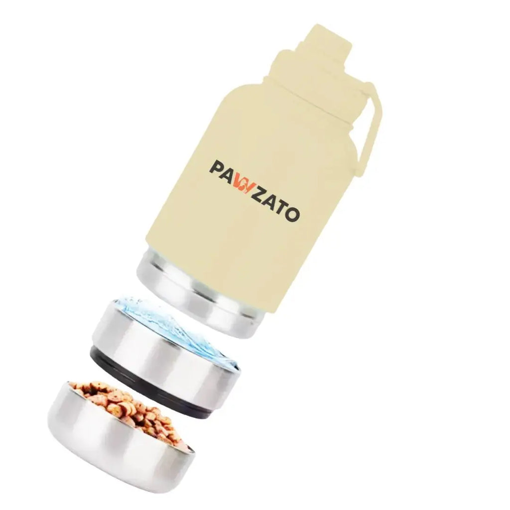3 - in - 1 Stainless Steel Pet Bottle - Pawzato Bottle