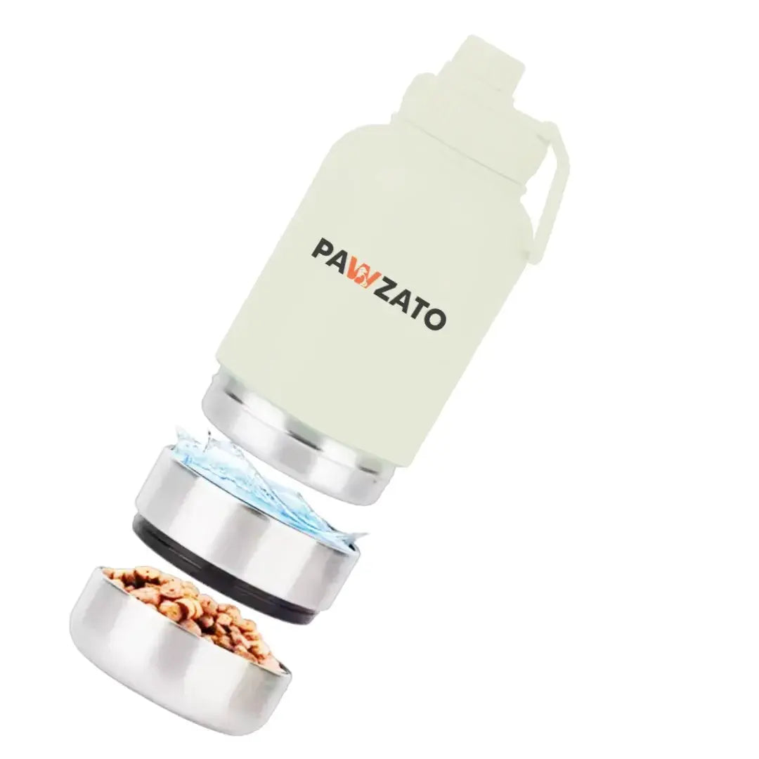 3 - in - 1 Stainless Steel Pet Bottle - Pawzato Bottle