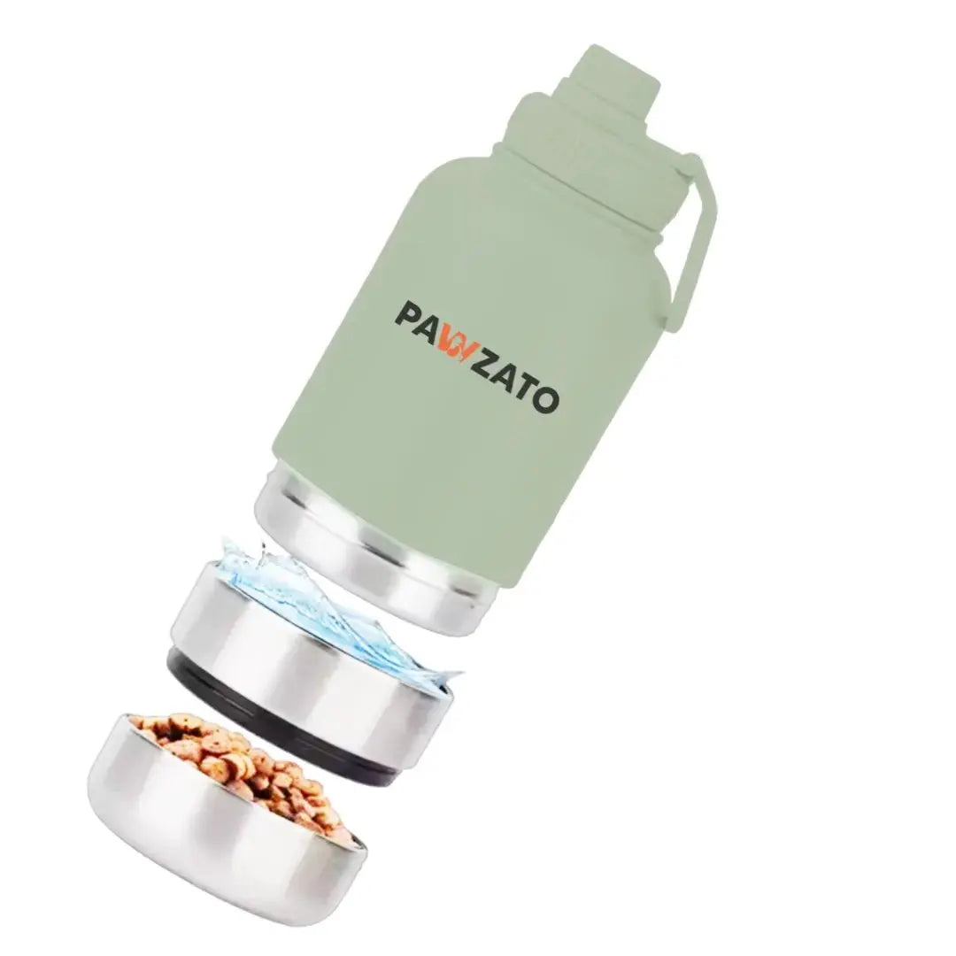 3 - in - 1 Stainless Steel Pet Bottle - Pawzato Bottle