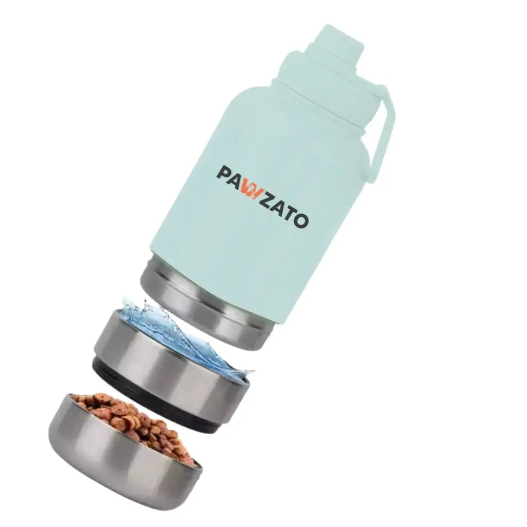 3 - in - 1 Stainless Steel Pet Bottle - Pawzato Bottle
