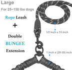 Heavy Duty Dog Leash with Shock Absorbing Bungee