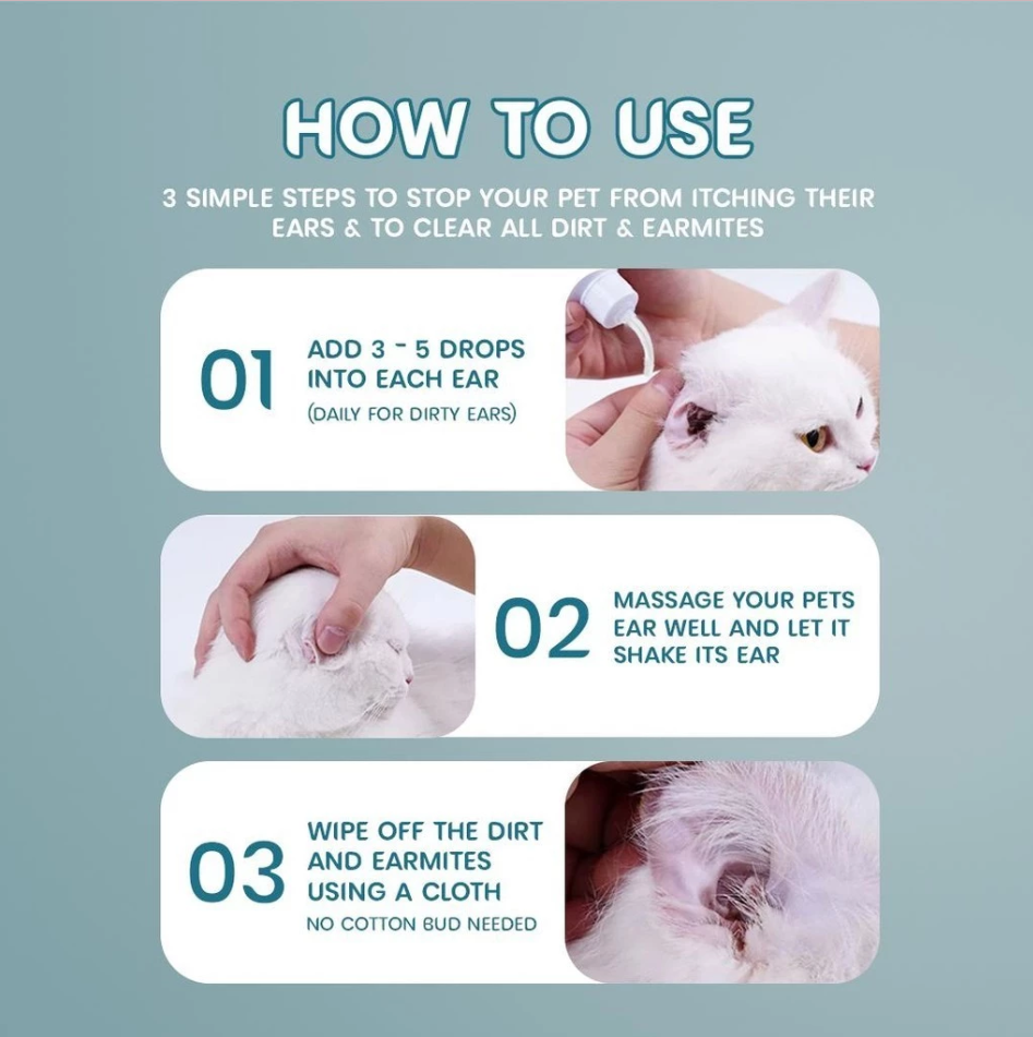 Natural Cat Ear Cleaning Drops – Care & More