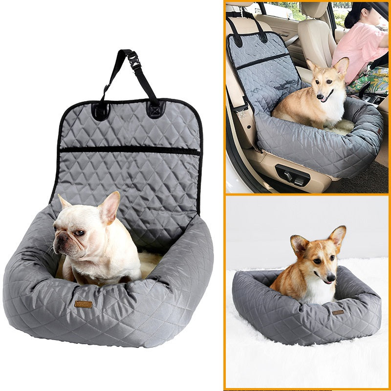 2 In 1 Pet Dog Carrier Folding Car Seat Pad Thickened Multi-purpose Pet
