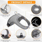 YoPoll Breathable Dog Harness with Reflective Leash