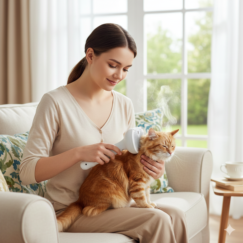 Premium Cat Steam Brush – Brushes