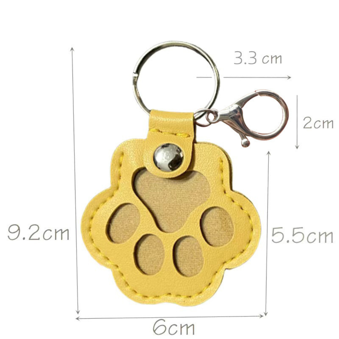 Leather Memorial Pet Hair Storage Keychain – Personalized