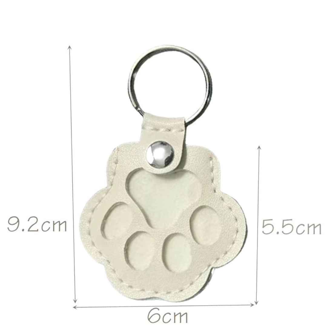 Leather Memorial Pet Hair Storage Keychain – Personalized