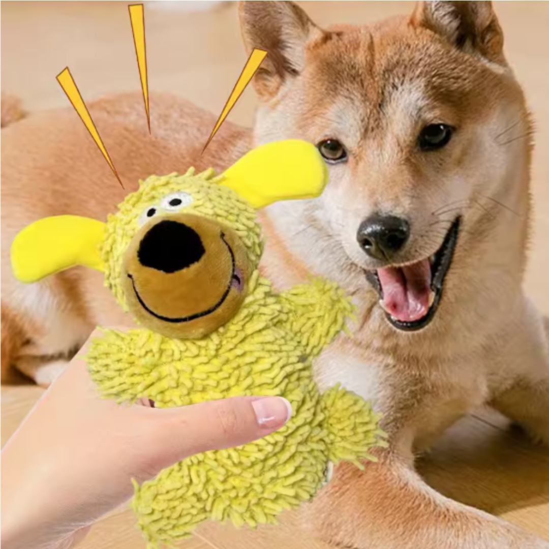 Giggling tooth cleaning toy in dog colours – Dog Toys