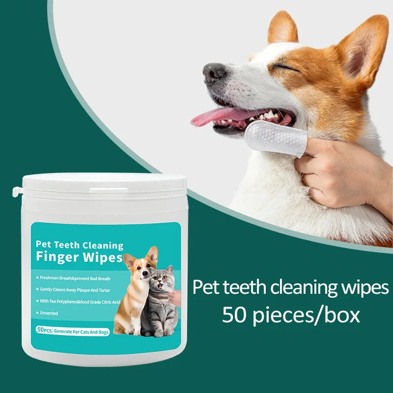 Tooth Cleaning Finger Wipes for Pets – Care & More