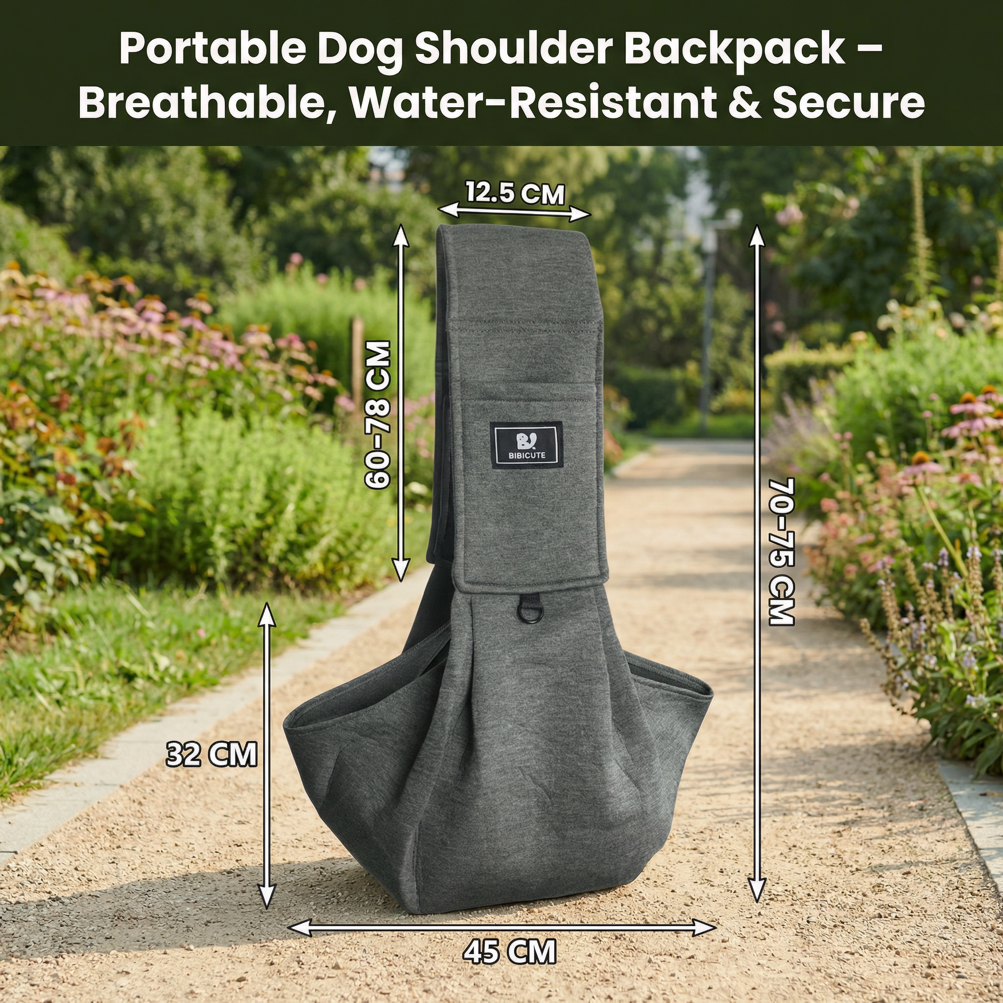 Portable Dog Shoulder Backpack – Breathable, Water-Resistant & Secure