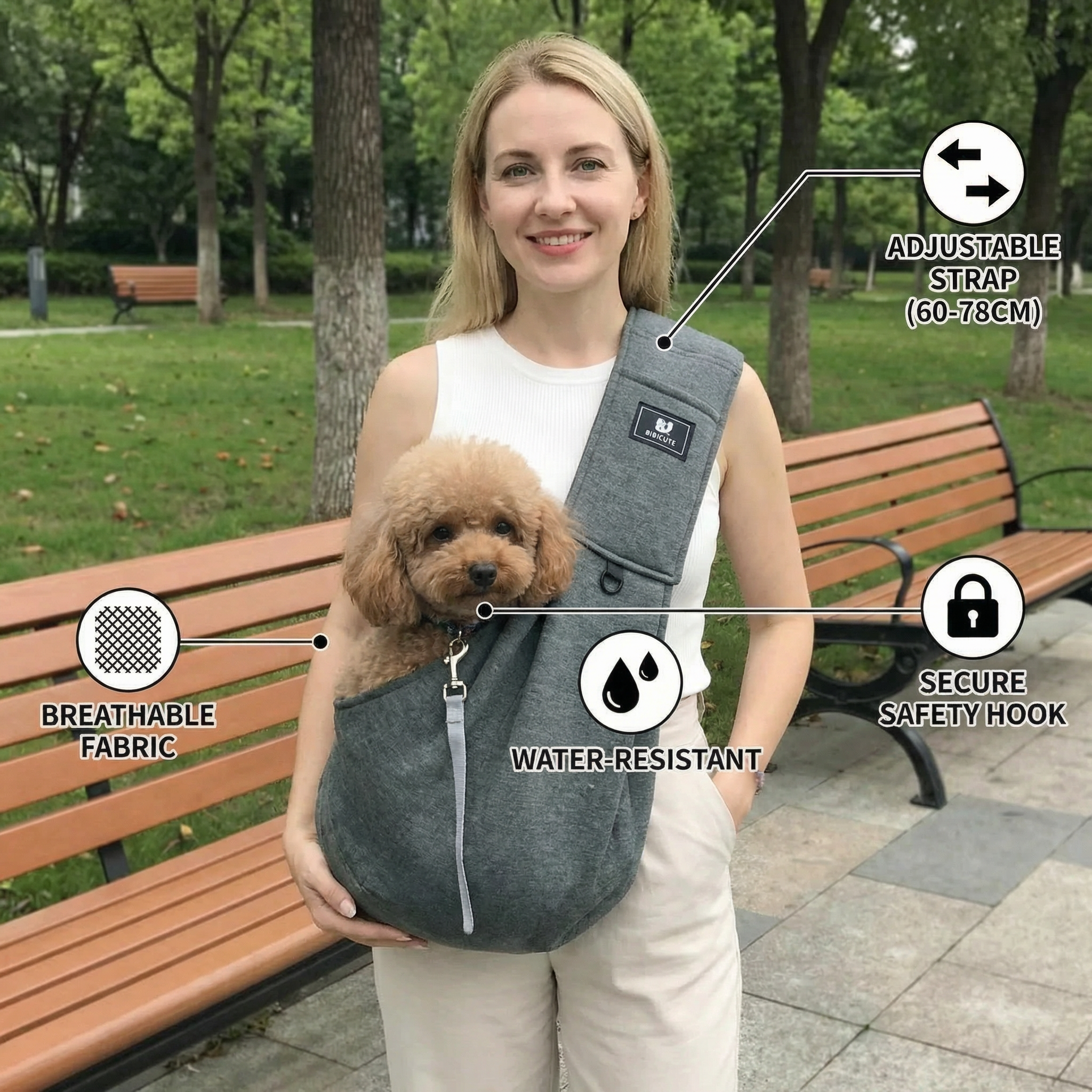 Portable Dog Shoulder Backpack – Breathable, Water-Resistant & Secure