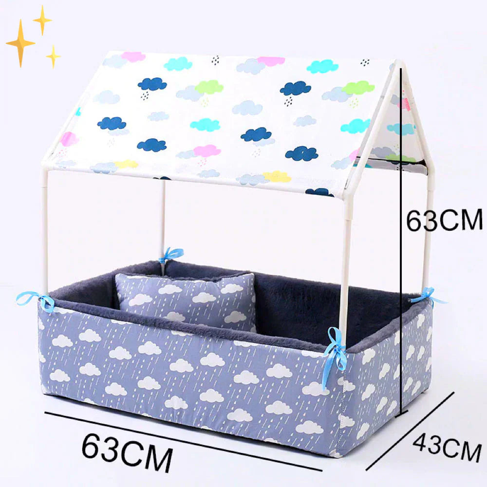 Gemütliche Fleece-Schlafmatte mit Dach und Kissen – Furniture Protection